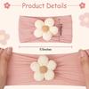 3Pcs Newborn Baby Headband For Girls Elastic Knit Children Turban Baby Bows Soft Nylon Kids Headwear Hair Accessories