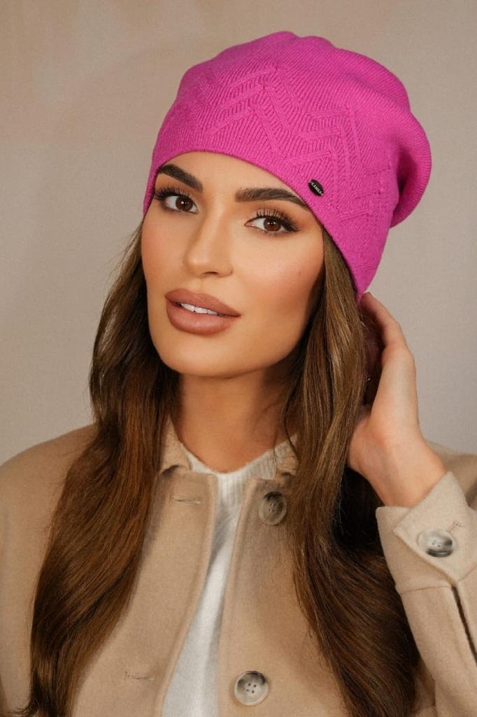 Women' Winter Hat Fuchsia Cameo - Baihe