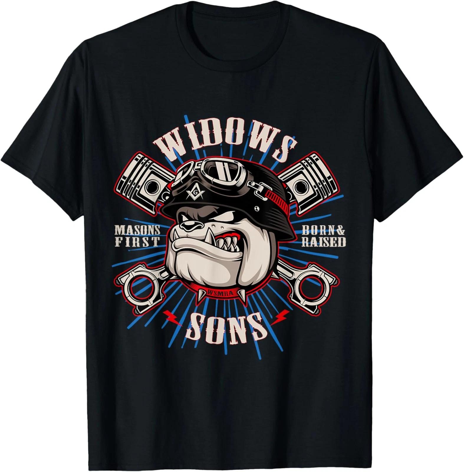NEW LIMITED Bulldog Widows Sons Masonic Men Women T-Shirt XS