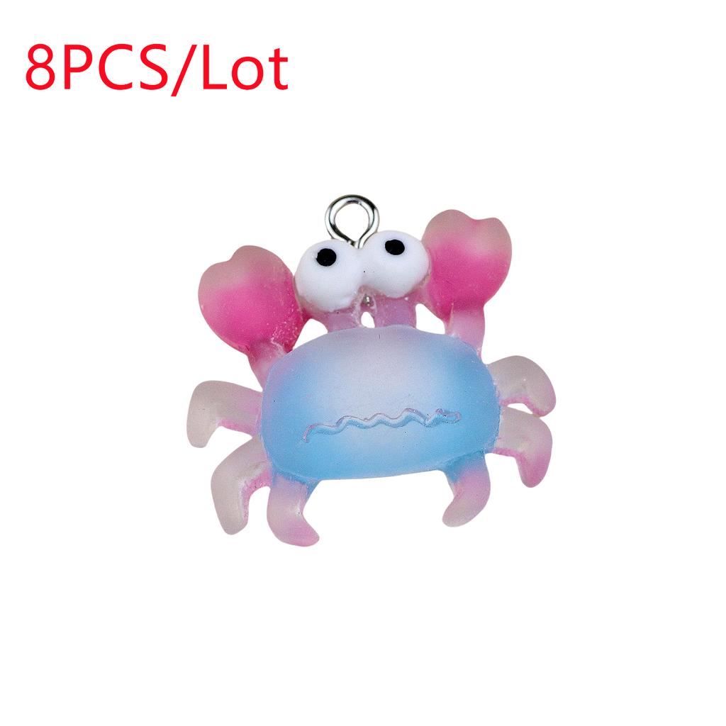 8PCS/LOT Resin Ocean Series Pendant Suitable for DIY Necklace Earrings Keychain Kawaii Scrapbooking Embellishments Diy Accessories