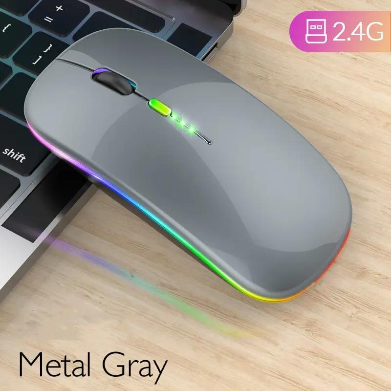 Bluetooth Mouse for MacBook Air Pro Retina 11 12 13 15 16 mac book Laptop Wireless Mouse Rechargeable Mute Gaming Mouse