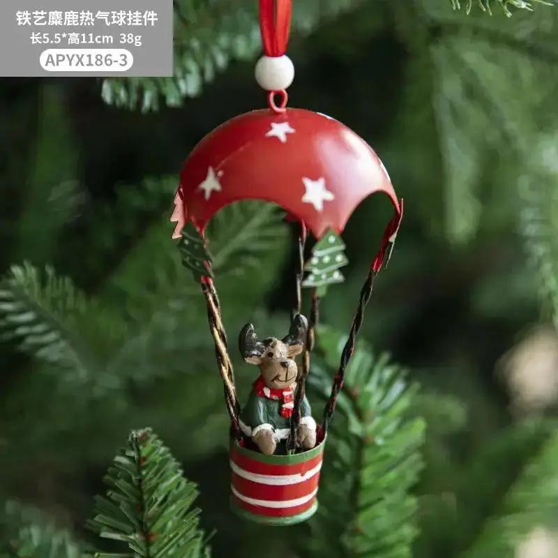 

Creative Christmas Hot Air Balloon Decorations Christmas Home Party Decorations Santa Claus Reindeer Window Display Ornaments