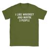 I Like Whiskey and Maybe 3 People Cotton T Shirt For Adult Summer  Y2K Casual T-Shirts Fashion Tee Shirt Oversize Casual Tops