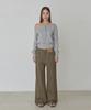 Odeseu Reverse Patched Cotton Pants - Brown
