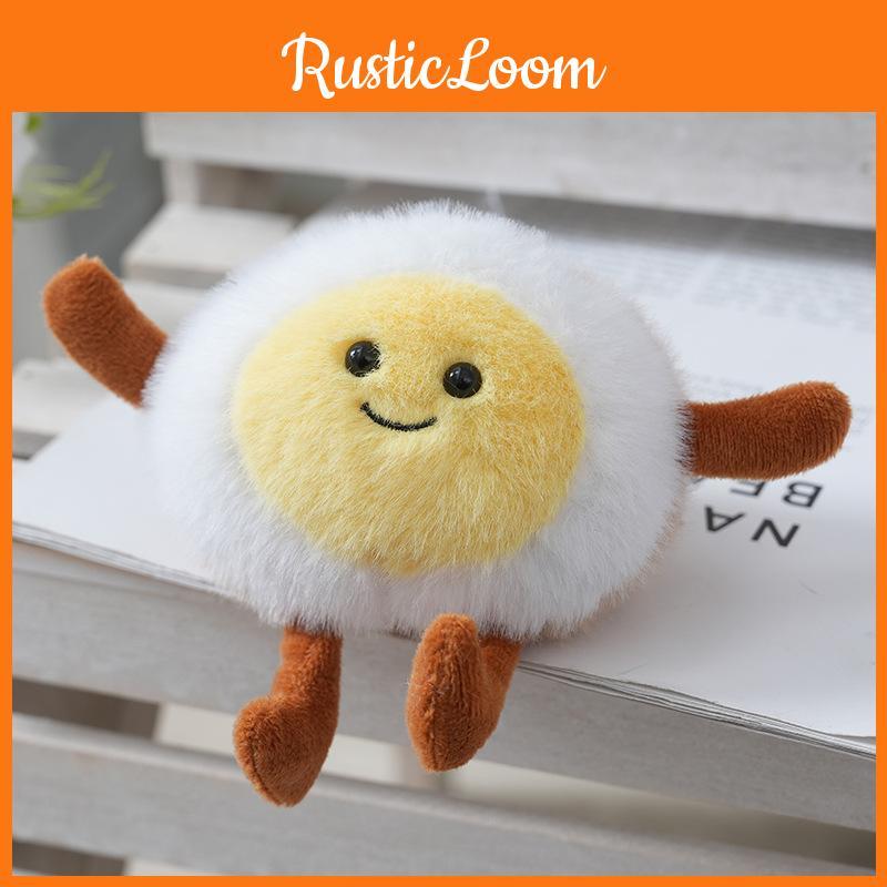 Egg Waffle Plush Toy Keychain Cartoon Pendant Bag Decorations Toy Kids Gift