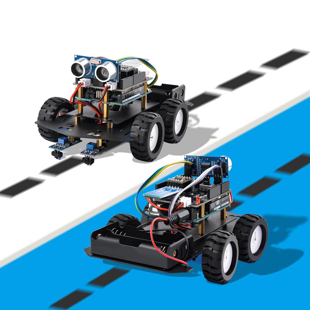 GeeekPi Smart Robot Car Kit for Arduino UNO R3, STEM Programming Education Electronics Kit/Science Coding Kit with UNO R3 Board