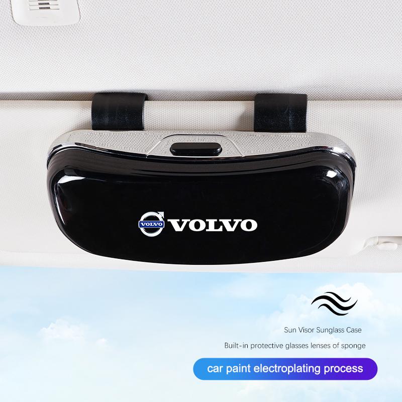 Car Visor Glasses Box Auto Sunglasses Storage Case For Volvo Xc60 XC40 EX40 Xc90 S60 S90 EX30 V40 V60 V50 V90 S80 C40 V70 XC70