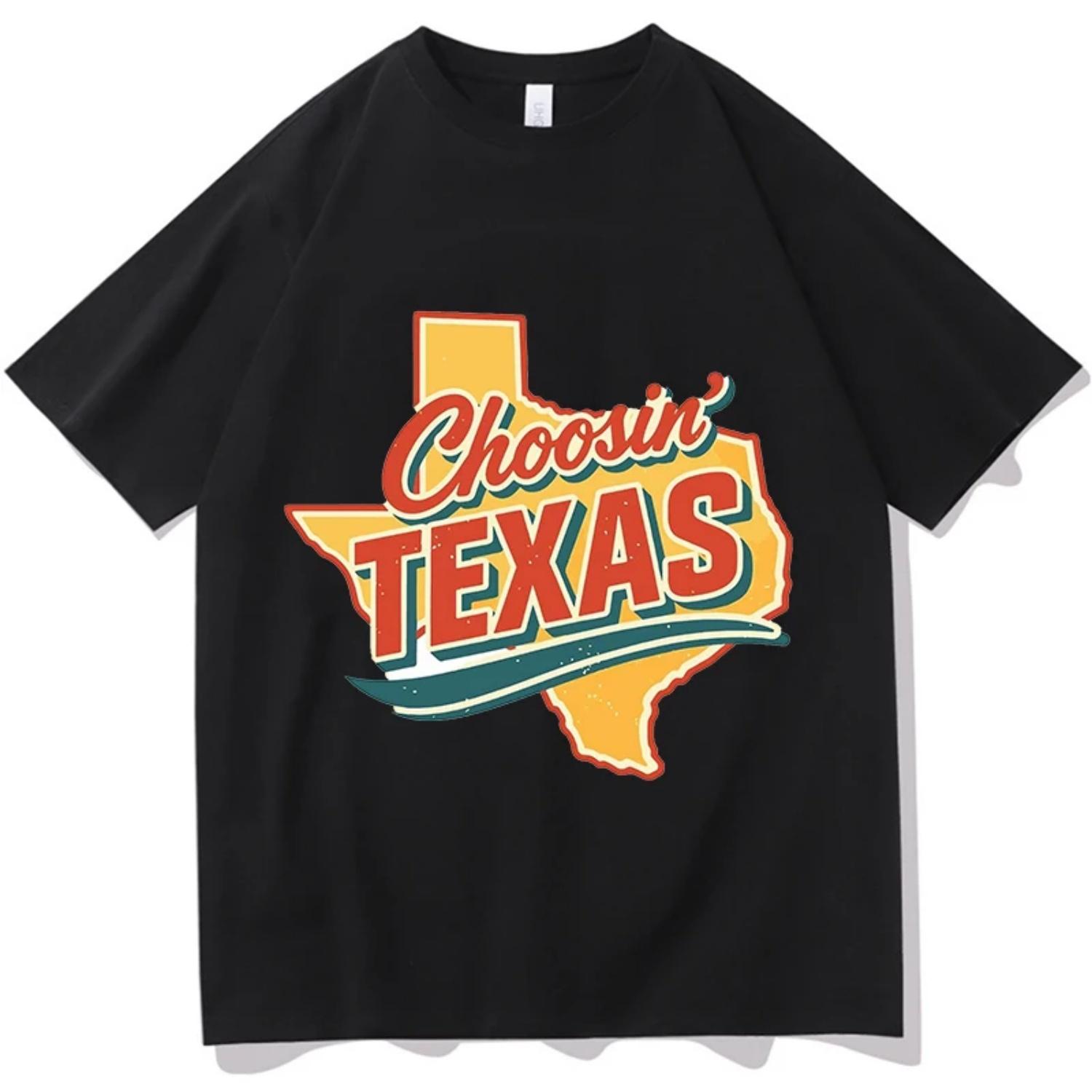 

Ella Langley Choosin Texas T-shirts Men Women Summer Cotton Clothing Casual Fashion Round Neck Short Sleeved Tee Streetwear S разноцветный
