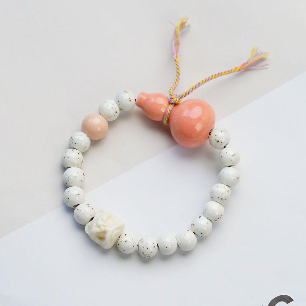 Jingdezhen ceramic beaded bracelet gourd meditation zen bracelet jewelry Fulu live broadcast supply wholesale
