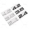 1Pc 3D ABS 2.4 3.6 4.2 Letter Car Rear Trunk Tailgate Fender Door Badge Emblem Adhesive Sticker For A4 A5 A6 A7 A8 Q3 Q5 Q7