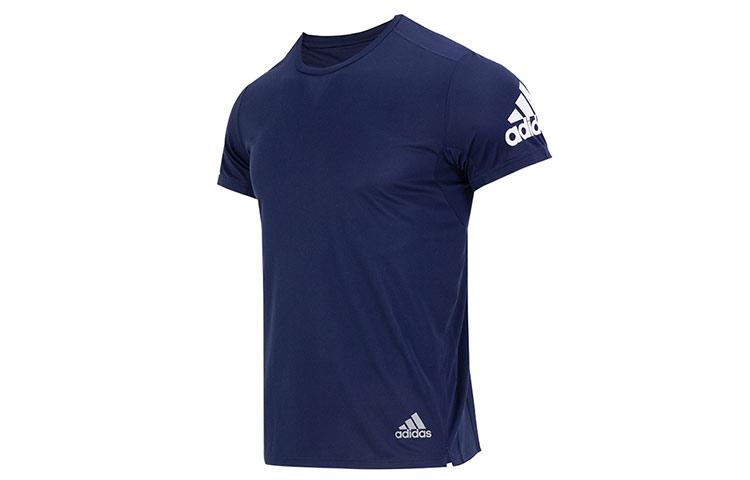 Adidas T Shirts Men s Navy Blue Crew Neck Moderate Straight Fit HM8446 S