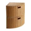 2 Tier Corner Storage Basket Stackable Wardrobe Organizer for Books Clothing S