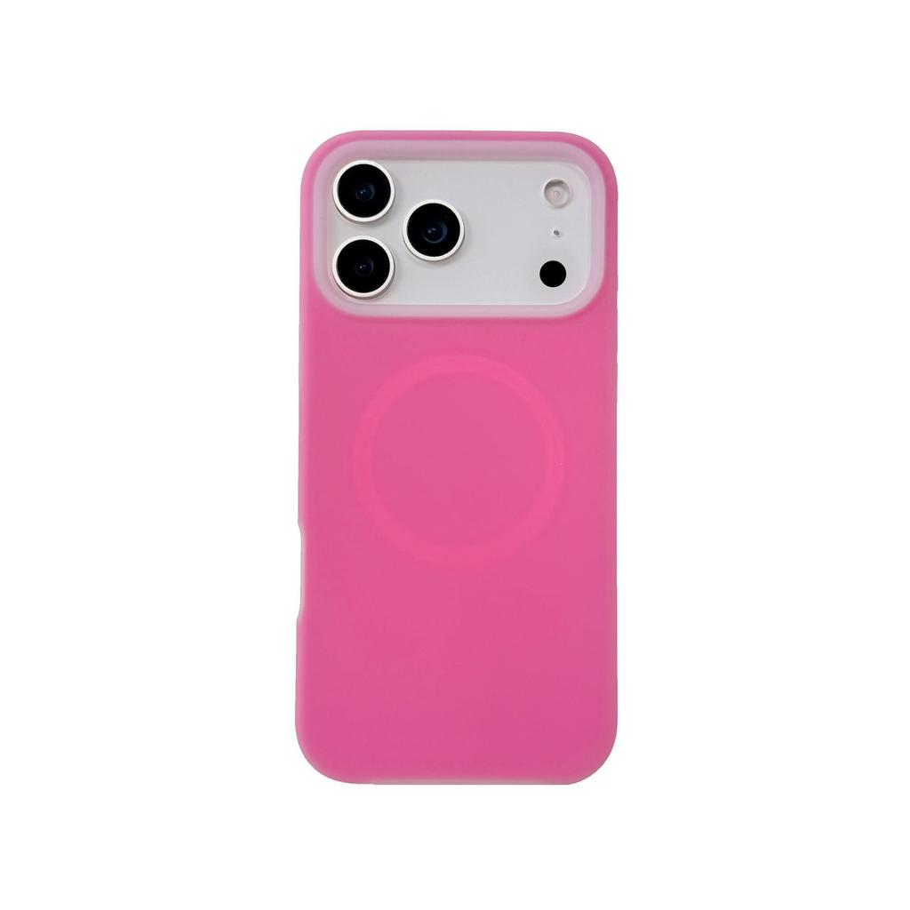 Jelly magnetic suction is suitable for iPhone17promax liquid silicone mobile phone case Apple 16 solid color simple anti-drop cover.