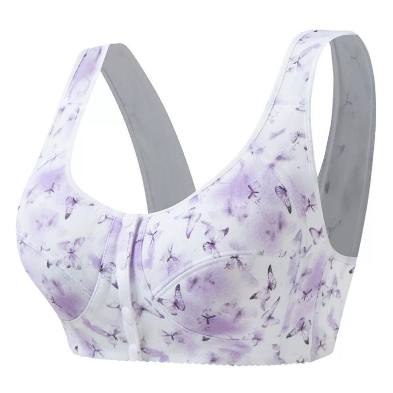 

Жіночий бюстгальтер з принтом метеликів, бюстгальтер із застібкою спереду, бюстгальтер для підтримки XL