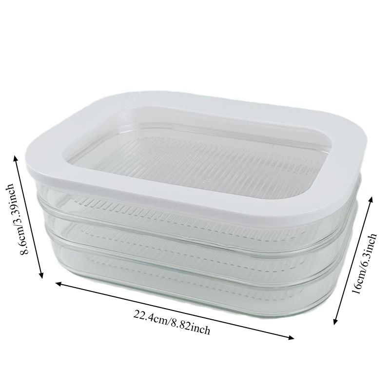 

Refrigerator Storage Box Food Grade Freezer Organizer for Frozen Beef Chicken Sealed Meat Container Plastic Kitchen Organizer