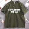 I Love Vodka and Sex Unisex Heavy Cotton Tee Y2K TShirt Funny Meme Club Cotton Short Sleeve T Shirt Unisex Cotton Slim Fit Tees