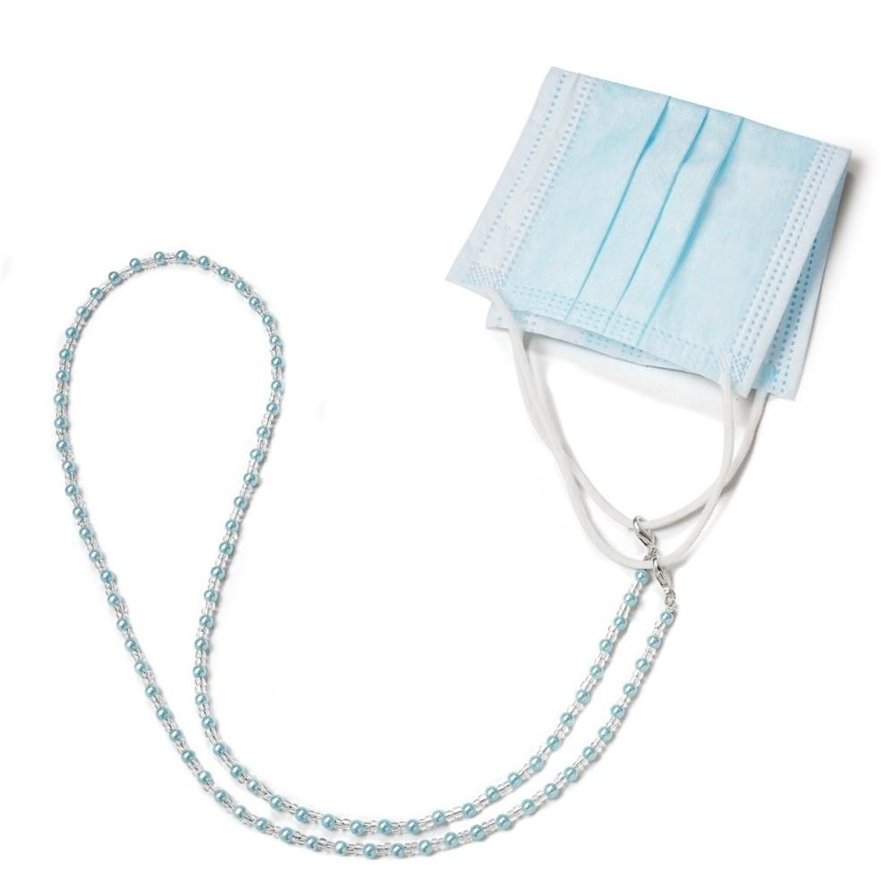 Necklace Style Crystal Beads Eyeglass Holder Beaded Cord Holder Mask Lanyard Nonslip Anti Drop Eyeglass Chain Eye Accessories