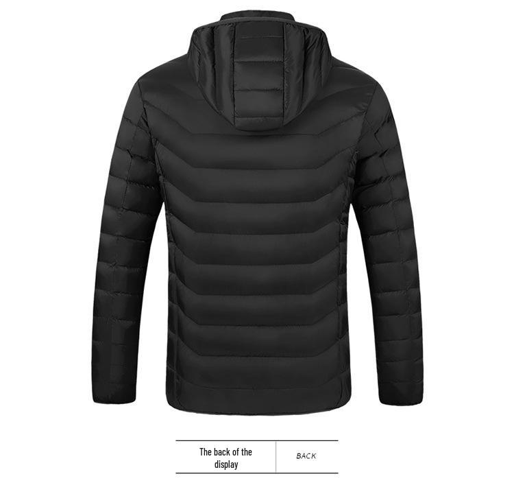 USB-Rechargeable Heated Winter Jacket - Men's 2/4/9-Piece Smart Heating Cotton Coat