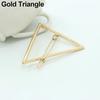 Moda feminina geometria ouro prata tom triângulo grampo de cabelo acessórios para cabelo