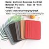 1Pc Pu Leather Id Card Holder Candy Color Bank Credit Card Box Multi Slot Slim Card Case Wallet Women Men Business Card Cover