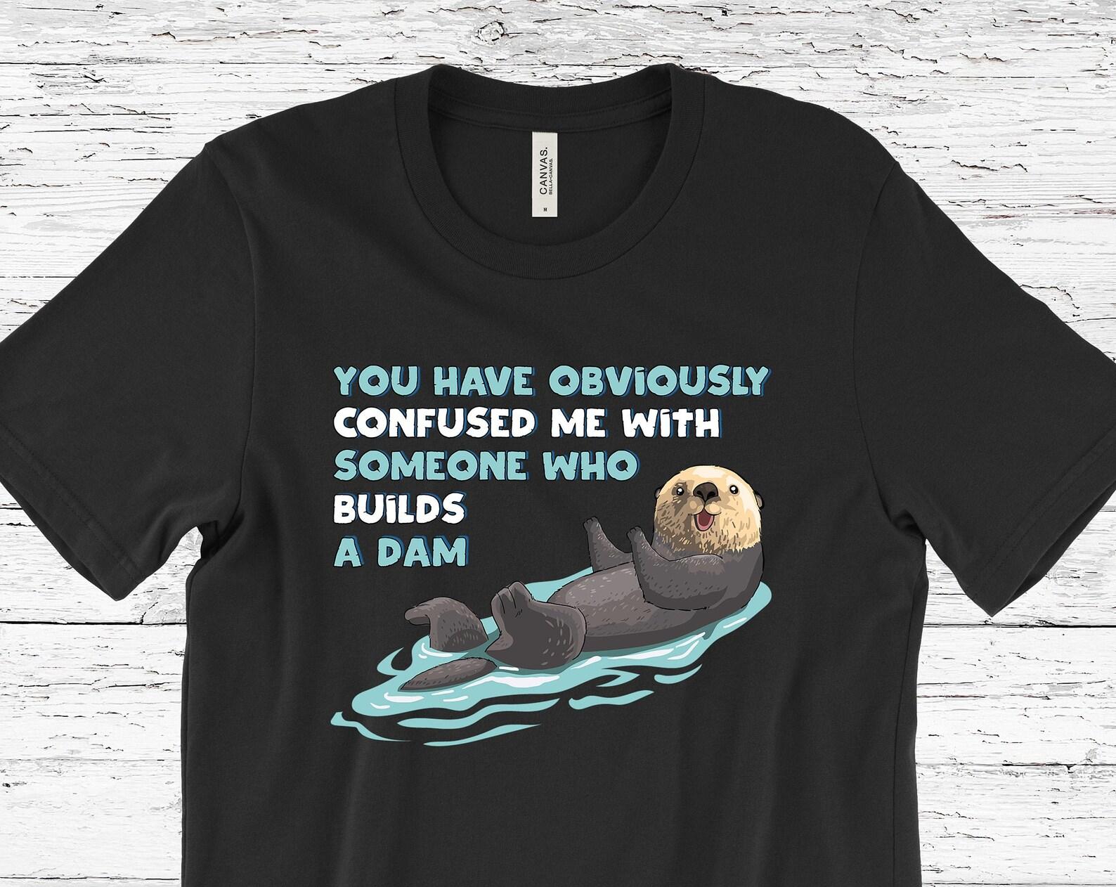 Funny Otter Lover T-shirt, Cute Sea Otters Birthday Gift Tshirt, Funny Vintage Baby Otter Marine Animals Fan Party Present Youth Tee Shirts 120