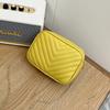 Rhombus Embroidery Thread Bag Women's New Retro Women's Bag Chain Messenger Bag Fashionable and Simple Small Square Bag
