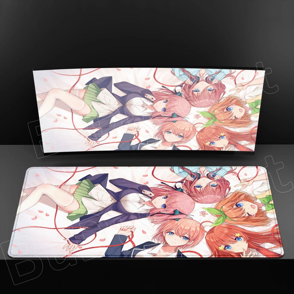 Hd Printing Quintessentials Quintuplets Mouse Pad Computer Gamer Locking Edge NonSlip Mouse Pad Anime Girl Keyboard Pc Desk Pad