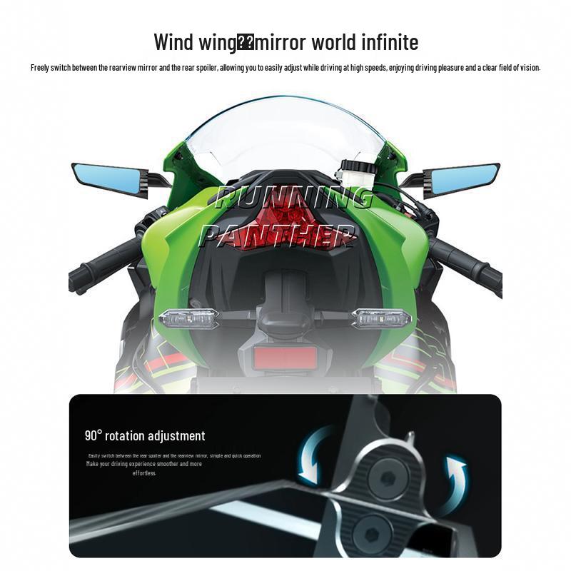 Kawasaki ZX-6R Modified Aluminum Rearview Mirror Wings