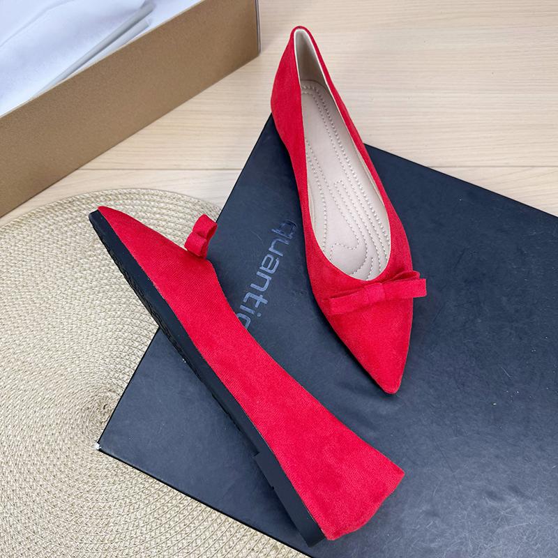Fashion Flat Shoes for Women Spring Autumn 2025 New Shallow Mouth Butterfly Bow Plus Size Women's Shoes 42 43 44 Loafers Zapatos Mujer