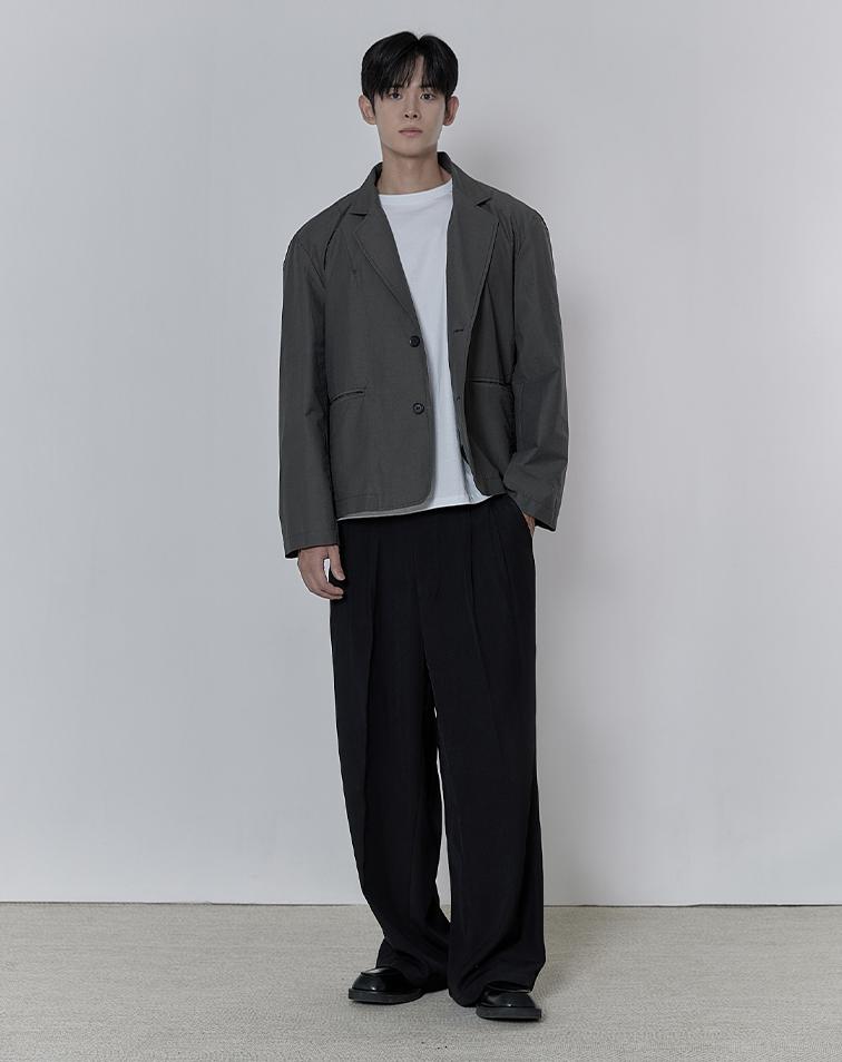 Mugeon Rope Wide Oriental Slacks _ Black