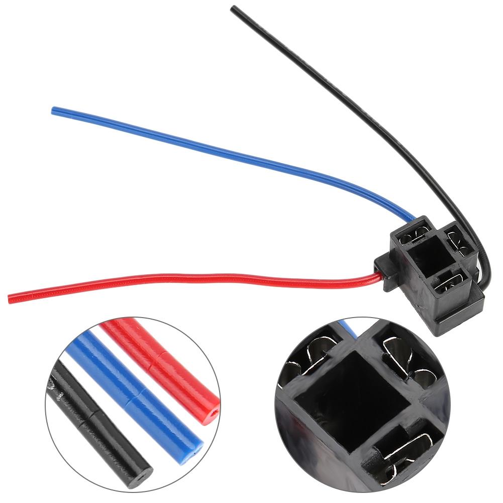 H4 3 Pin Headlight Repair Bulb Wiring Harness Connector Plug Wire Socket