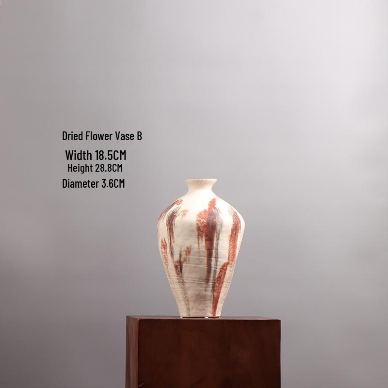 Modern Retro Abstract Art Pottery Vase for Home or Hotel Decor