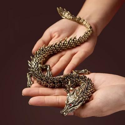 3D drukāts artikulēts pūķis, ķīniešu pūķis, elastīgs, reālistisks, izgatavots ornaments, rotaļlietas modelis, mājas, biroja dekorācija, dekors