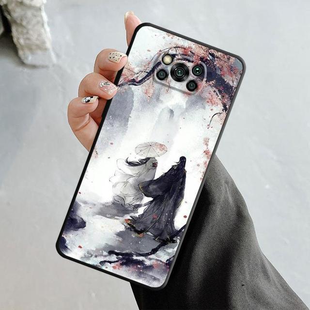 Japonya Samurai Manzara Mürekkep Boyama Xiaomi Poco X3 Nfc X4pro X5 M3 Mi 12 13 11 10 10t 8 Note10 Lite 11ultra 11t Kapak