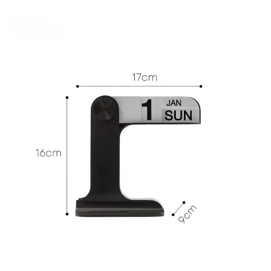

Ins Креативный переворачивающийся календарь Вращающийся настольный календарь Художественные промыслы Украшения Украшения для дома Аксессуары для гостиной Офис чёрный