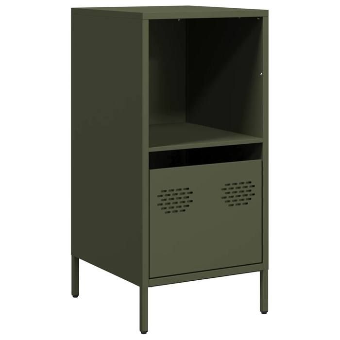 VidaXL Buffet vert olive 35x39x73,5 cm acier laminé à froid, meuble de rangement, meuble de rangement de cuisine, meuble de 851356