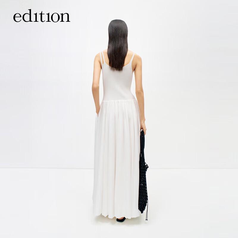 Edition Women's Asymmetrical Strap Knit Slip Dress