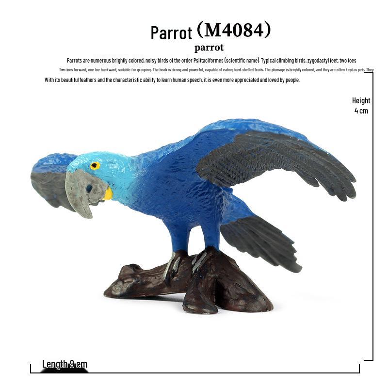 Children's Static Wild Animal Bird and Parrot Figure Set