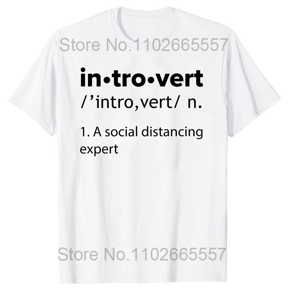 Introvertní Logo Tričko Vtipné Humor Introvert Vtipná Trička Léto Bavlna Streetwear Humor Citáty Vánoční Dárky Tričko
