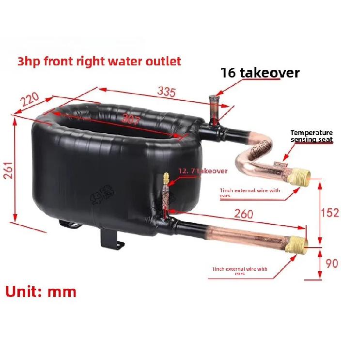 3HP tube heat exchanger, air energy heat pump coaxial air conditioning accessories, evaporator condenser heat exchanger