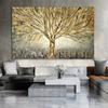 Gold Tree of Life Oil Painting Poster and Prints On Canvas Abstract Art Pictures Modern Wall Art For Home Living Room Decoration