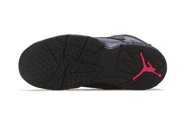 Jordan Zapatillas de Baloncesto Altas True Flight para Niños Negro Rosa Niños de 3 a 7 Años 342775-009
