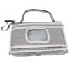 Diaper Pouch with Diaper Car Gray Built-in Wipes, Sheet, Mother's Pouch, Stroller, Hanging, MSW2650,