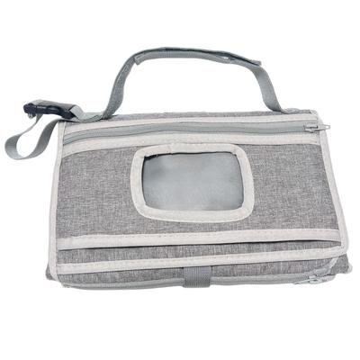 Diaper Pouch with Diaper Car Gray Built-in Wipes, Sheet, Mother's Pouch, Stroller, Hanging, MSW2650,