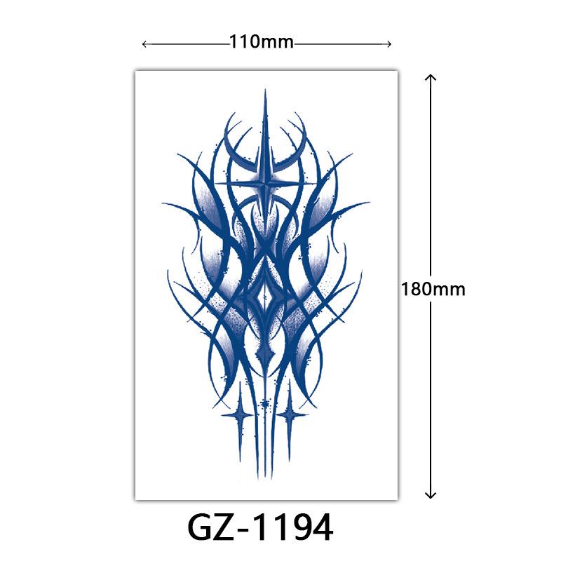 Herbal Tattoo Stickers, Juice Tattoo Stickers, Semi-Permanent English Letter Tattoo Stickers Tattoo