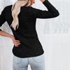 Naiste vabaaja pikkade varrukatega, laia kaelusega pullover kampsun, ees nööpidega