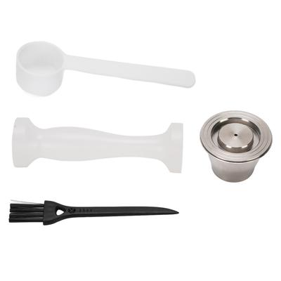Coffee Capsule Refill Kit Stainless Steel Reusable Coffee Capsule Hammer Spoon Brush for Coffee
