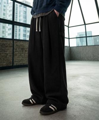 EZKATON Loop Carpenter Wide Sweatpants Black Kjlp6962