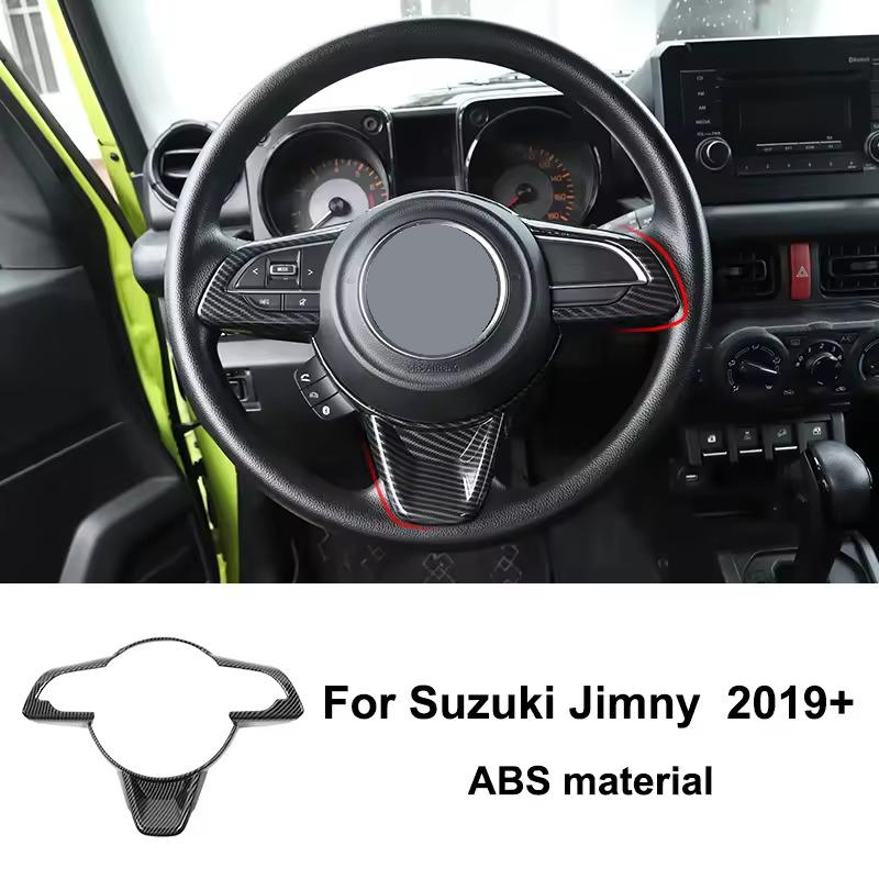 

For Suzuki Jimny 2019+ Car ABS Car Steering Wheel Stickers Decoration Pannel Cover Trim Up Car Interior Mouldings Accessories