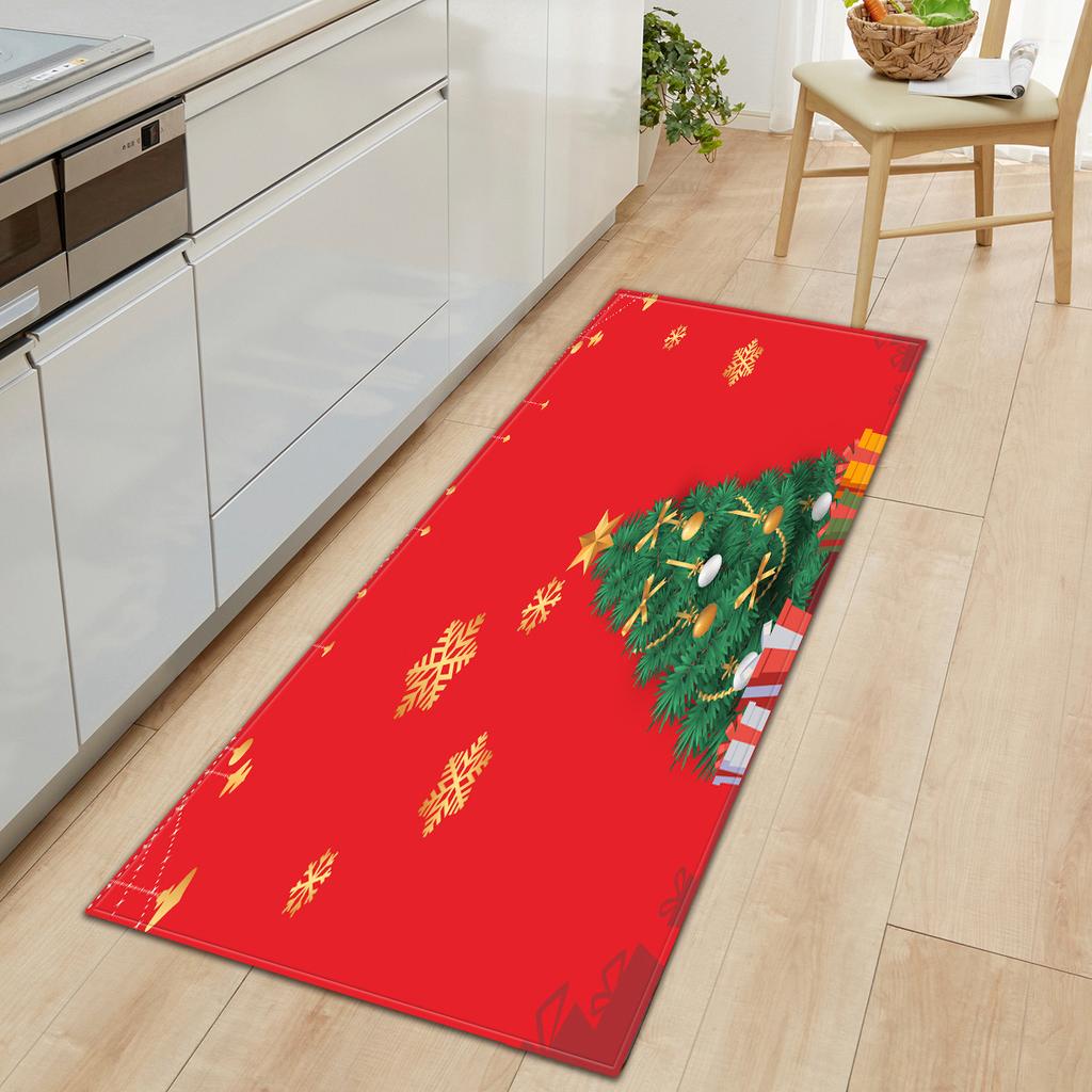 Christmas Kitchen Sand Carpet Doormat Long Floor Mat
